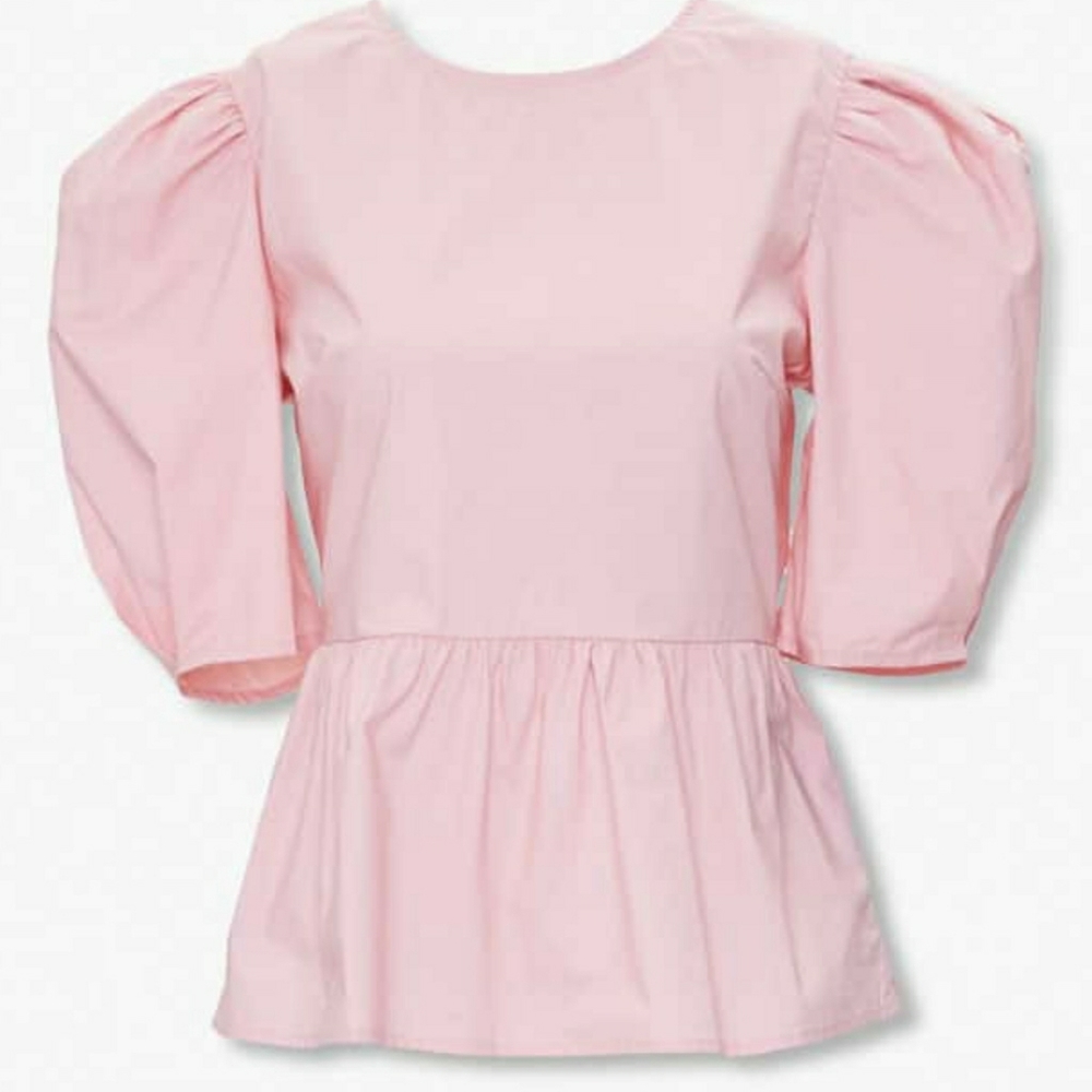 Forever 21 puff sleeve flounce top